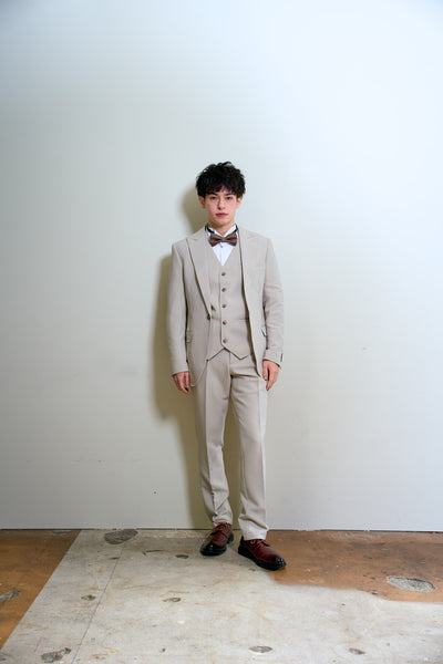 スリーピース メンズスーツ タキシード アイボリー(M13)