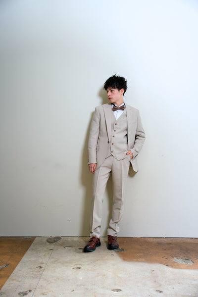 スリーピース メンズスーツ タキシード アイボリー(M13)