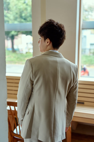 スリーピース メンズスーツ タキシード アイボリー(M13)