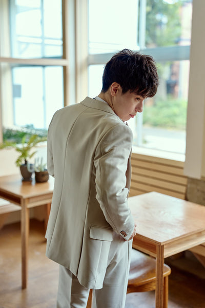 スリーピース メンズスーツ タキシード アイボリー(M13)