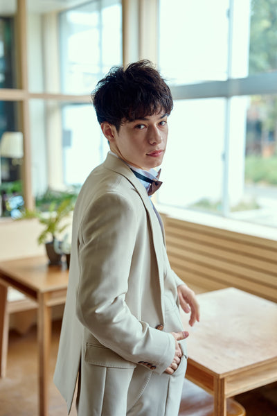 スリーピース メンズスーツ タキシード アイボリー(M13)