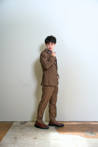 スリーピース メンズスーツ タキシード キャメル(M14)