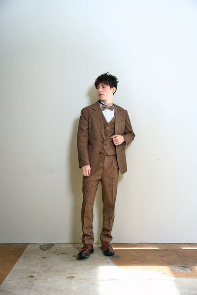 スリーピース メンズスーツ タキシード キャメル(M14)