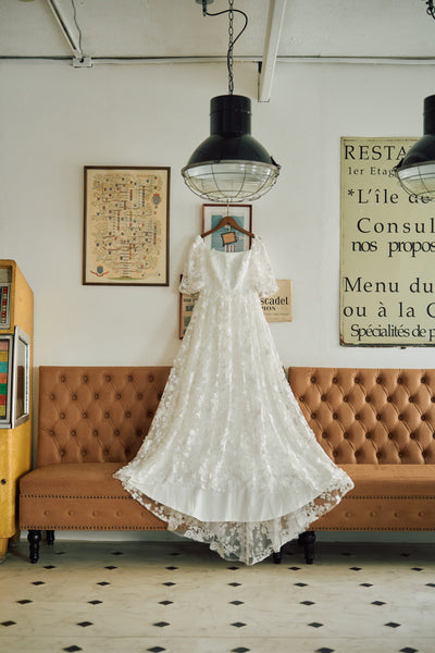 2way 総レース パフスリーブドレス(W295)