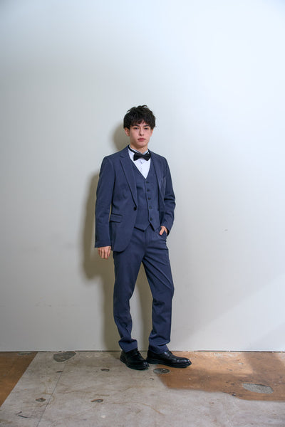 スリーピース メンズスーツ タキシード デニムブルー(M18)