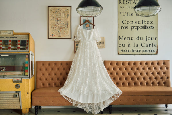 2way 総レース パフスリーブドレス(W295)