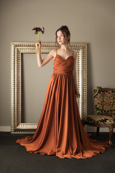 バッククロス テラコッタ キャミソールドレス(W219)