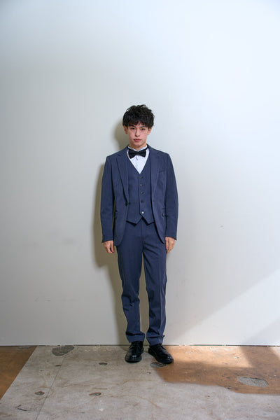 スリーピース メンズスーツ タキシード デニムブルー(M18)