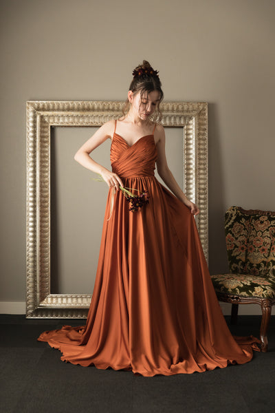 バッククロス テラコッタ キャミソールドレス(W219)