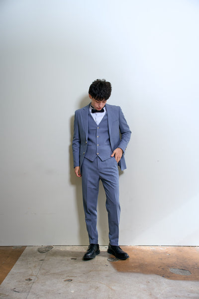 スリーピース メンズスーツ タキシード ブルーグレー(M17)