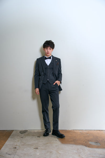 スリーピース メンズスーツ タキシード ダークグレー(M16)