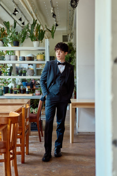 スリーピース メンズスーツ タキシード ダークグレー(M16)