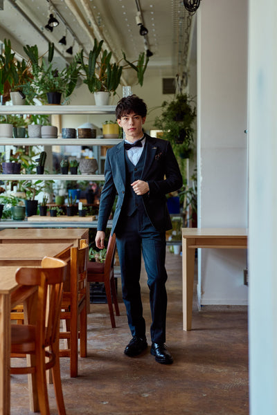 スリーピース メンズスーツ タキシード ダークグレー(M16)