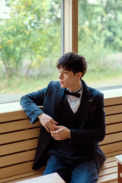 スリーピース メンズスーツ タキシード ダークグレー(M16)