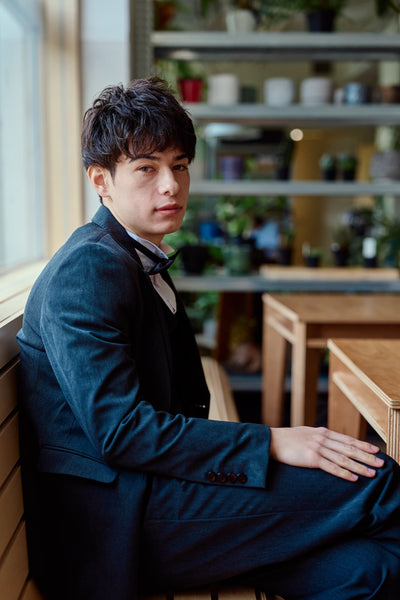 スリーピース メンズスーツ タキシード ダークグレー(M16)