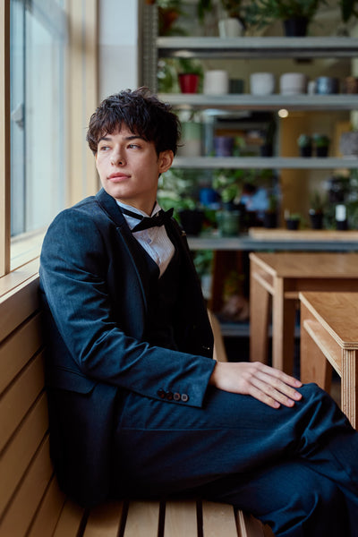 スリーピース メンズスーツ タキシード ダークグレー(M16)