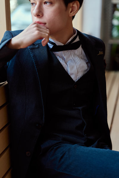 スリーピース メンズスーツ タキシード ダークグレー(M16)