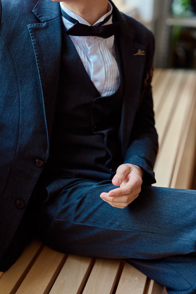 スリーピース メンズスーツ タキシード ダークグレー(M16)