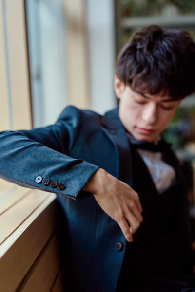 スリーピース メンズスーツ タキシード ダークグレー(M16)