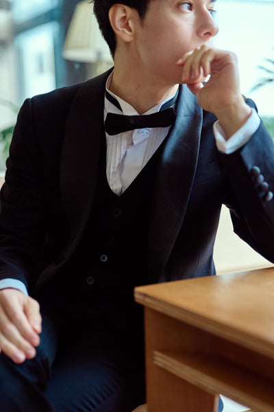 スリーピース メンズスーツ タキシード フォーマルブラック(M20)