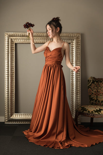 バッククロス テラコッタ キャミソールドレス(W219)