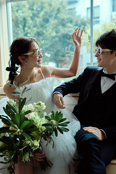 チュール ロングトレーン ミニドレス(W367)