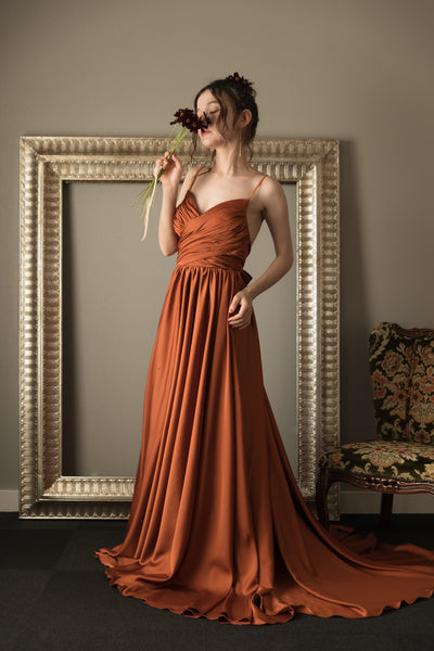 バッククロス テラコッタ キャミソールドレス(W219)