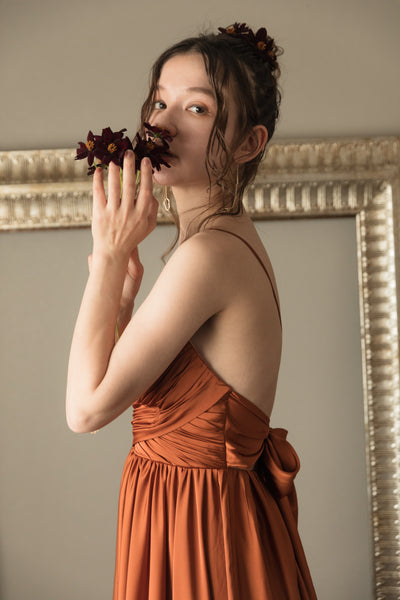 バッククロス テラコッタ キャミソールドレス(W219)