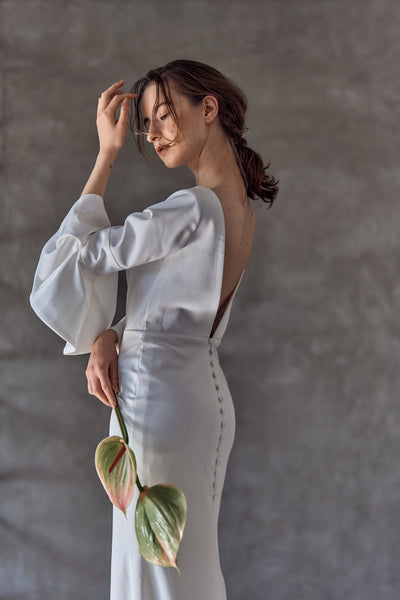 アンブレラスリーブ バックVドレス(W250)