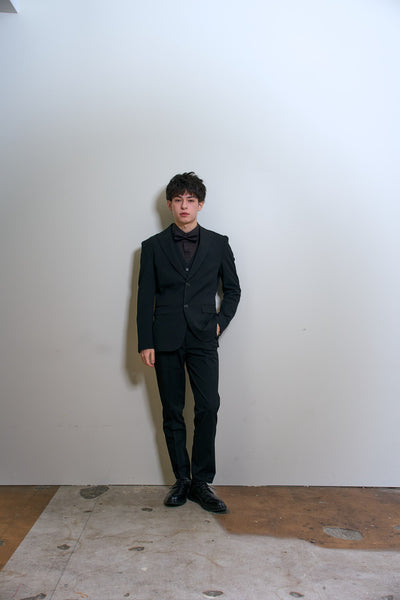 スリーピース メンズスーツ テーラードタキシード ブラック(M21)