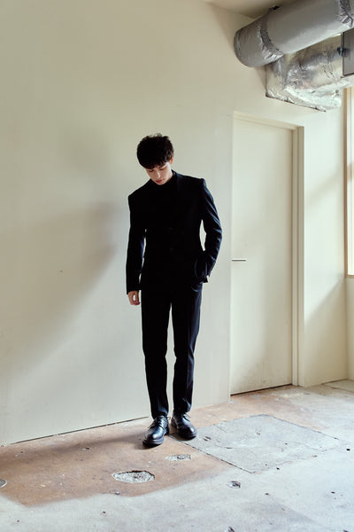 スリーピース メンズスーツ テーラードタキシード ブラック(M21)