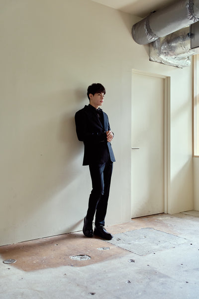 スリーピース メンズスーツ テーラードタキシード ブラック(M21)