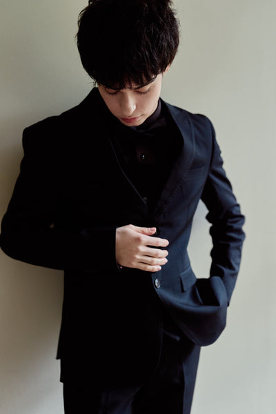 スリーピース メンズスーツ テーラードタキシード ブラック(M21)