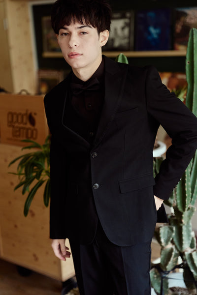 スリーピース メンズスーツ テーラードタキシード ブラック(M21)