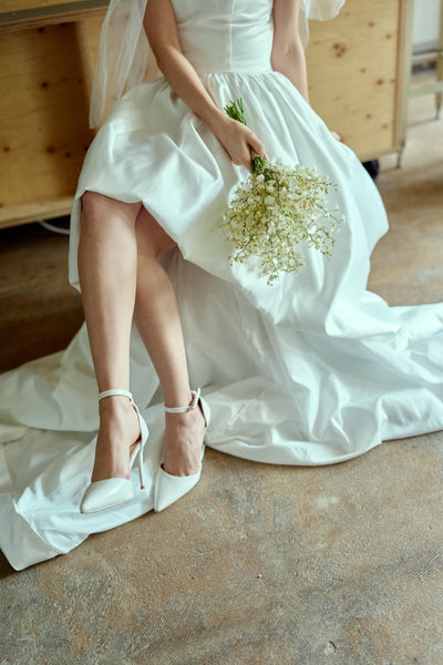 ハートカット サテン ミニドレス(W363)