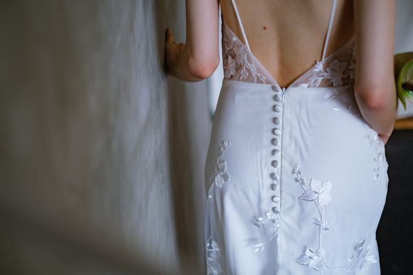 刺繍レース キャミソールドレス(W247)