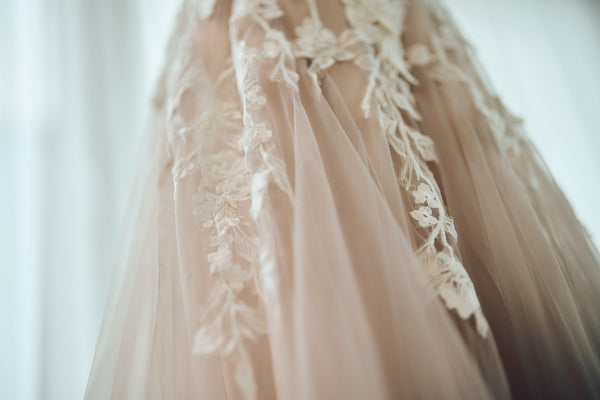 2way 刺繍レース チュール レイヤードドレス(W311)