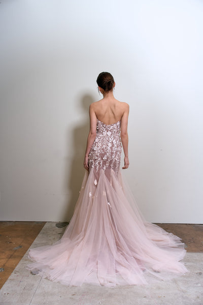 フラワーレース チュール マーメイドドレス(W360)