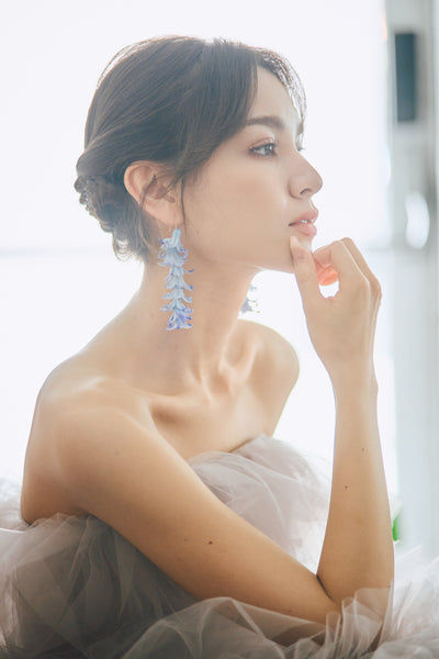 グレーパープル フリル ドレス(N01)