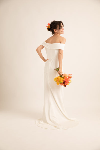 オフショルダー ソフトマーメイドドレス(W188)