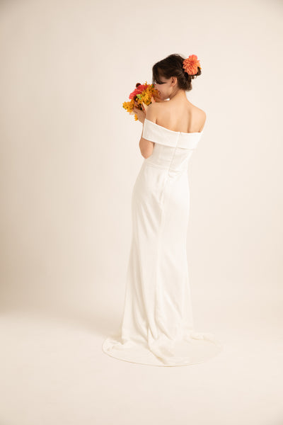 オフショルダー ソフトマーメイドドレス(W188)