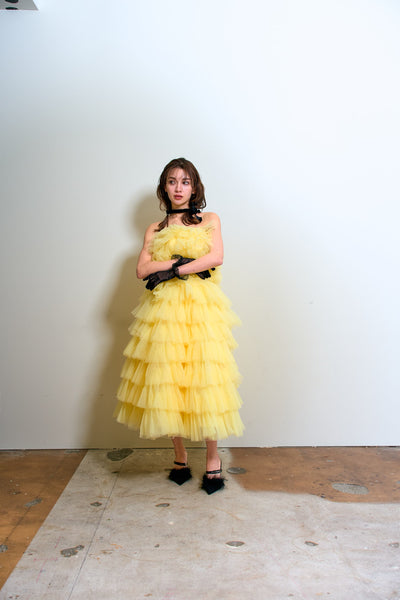 フリル ティアードドレス(W369)