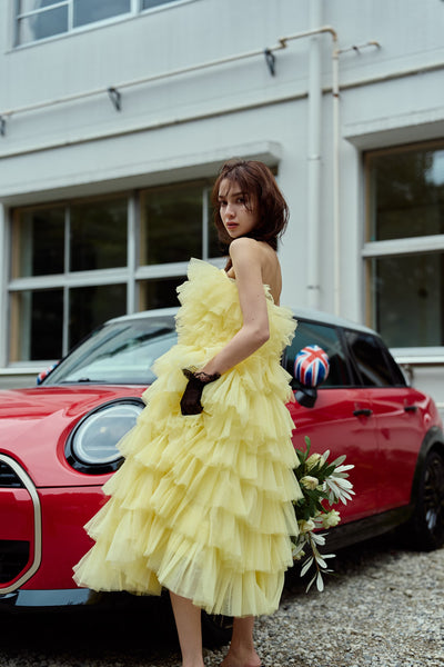 フリル ティアードドレス(W369)