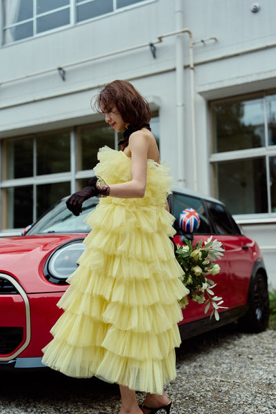 フリル ティアードドレス(W369)