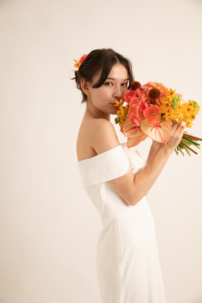 オフショルダー ソフトマーメイドドレス(W188)