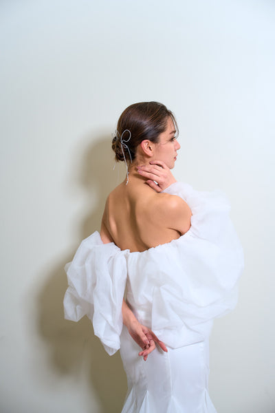 クラウドスリーブ オフショルダードレス(W365)