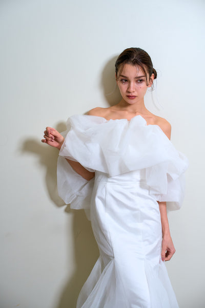 クラウドスリーブ オフショルダードレス(W365)