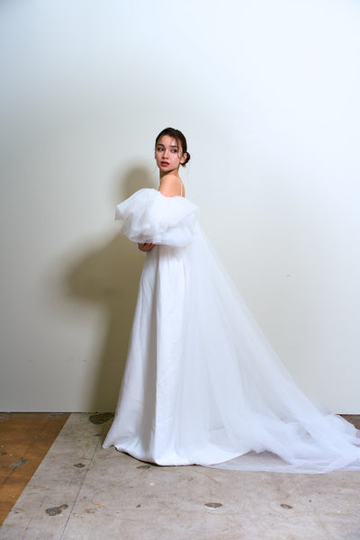 2way バルーンスリーブ ロングトレーンドレス(W364)