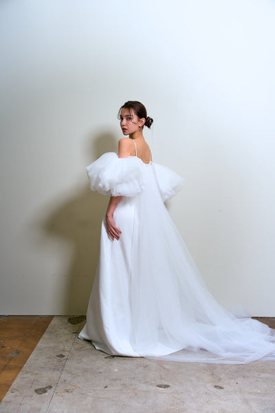 2way バルーンスリーブ ロングトレーンドレス(W364)