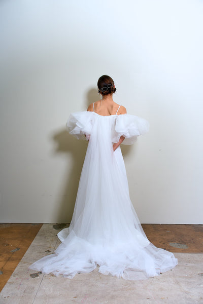 2way バルーンスリーブ ロングトレーンドレス(W364)